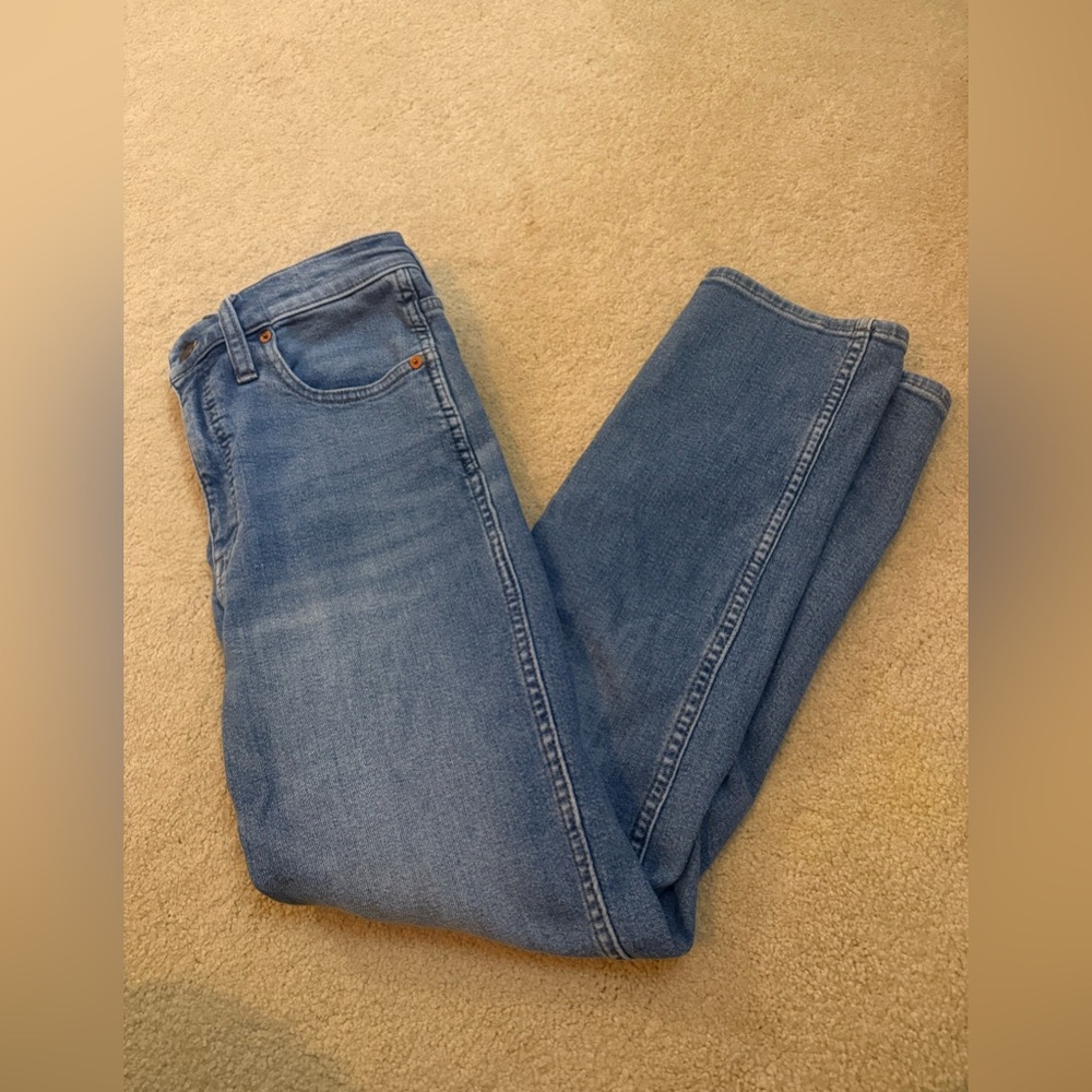 Madewell High-Rise Stovepipe Jeans in Ashland Wash
